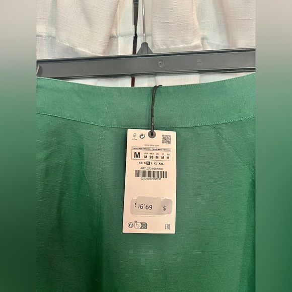 NWT Zara Linen Blend Midi Skirt - Picture 6 of 6